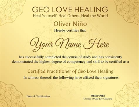 become a certified spiritual healer.